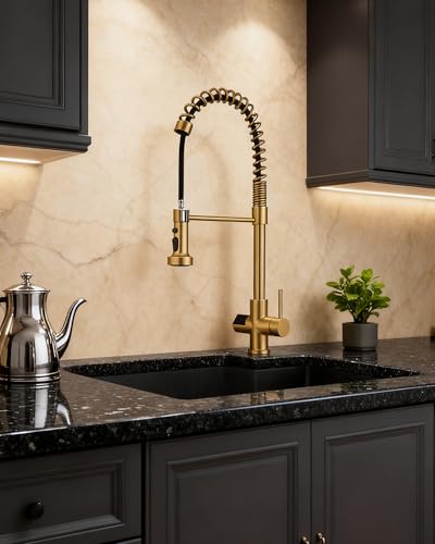 Kitchen Faucet with Temperature Digital Display