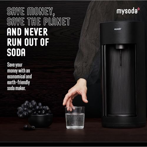 Glassy Soda Maker + 1L Glass and 1L Plastic Bottle