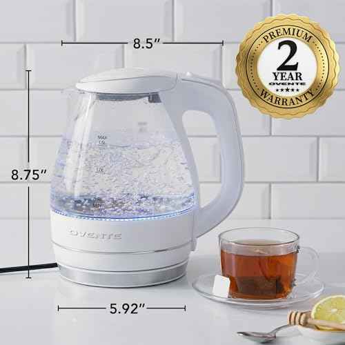 1.5L Glass Electric Kettle Water Boiler