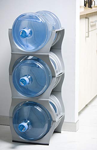 Stackable Water Bottle Storage Rack Best Water Jugs 5 Gallon Organizer. Jug Holder for Kitchen