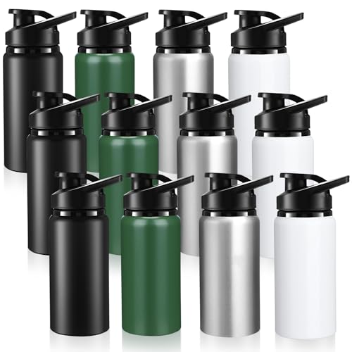Aluminum Water Bottle Bulk (12 Count)