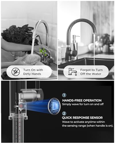 Touchless Kitchen Faucet with Pull Down Sprayer