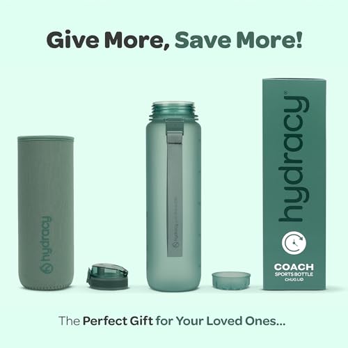 Motivational Water Bottle with Time Marker & Fruit Infuser 32 oz