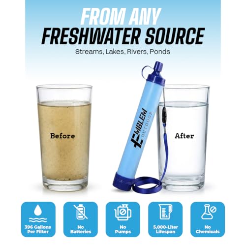 Portable Water Filter Straw (2 Count)