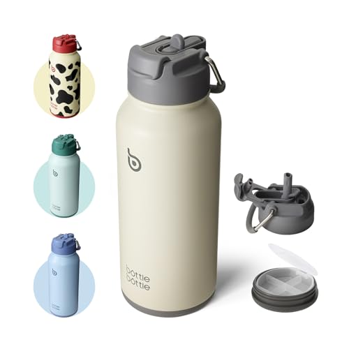 32oz Insulated Water Bottle with Pill Box