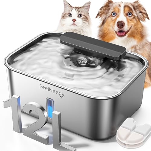 3 Gal Stainless Steel Dog Water Fountain for Large Dog