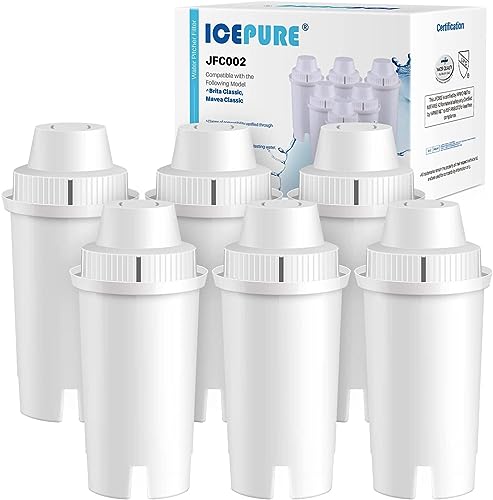 Pitcher Water Filter Replacement for Brita® Standard Water Filter (6 Count)