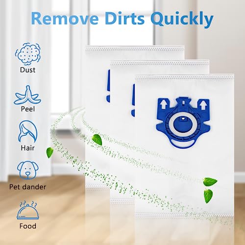 3D Airclean Bags Fit for Miele GN Classic C1 Complete C1 C2 C3 (12 Count)