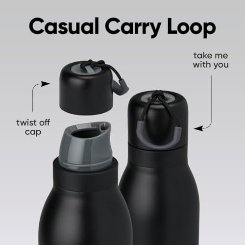 FreeSip Twist Stainless Steel Water Bottle 24 oz Blue Jay