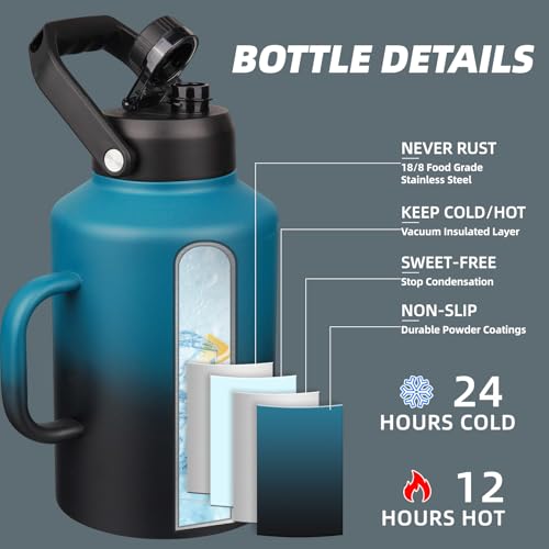 128oz Stainless Steel Water Bottle