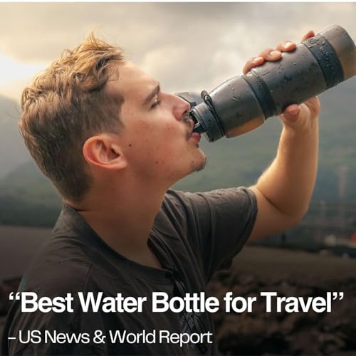 Water-to-Go Water Filter Bottle, 1 Liter, Jet Black