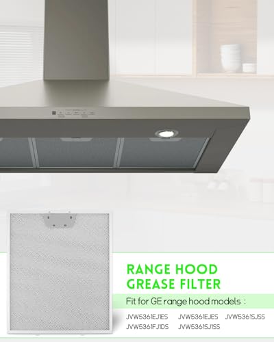 Range Hood Grease Filter Fit for GE JVW5361SJSS JVW5361EJ1ES JVW5361EJES JVW5361FJ1DS JVW5361SJ1SS