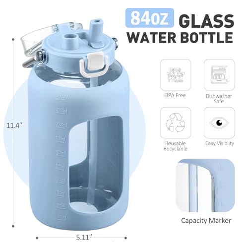 84oz Glass Water Bottle