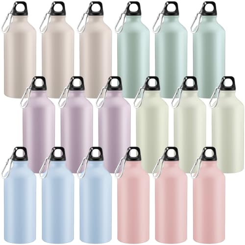 18 Pcs Aluminum Water Bottles Bulk Reusable Bottles (18 Count)