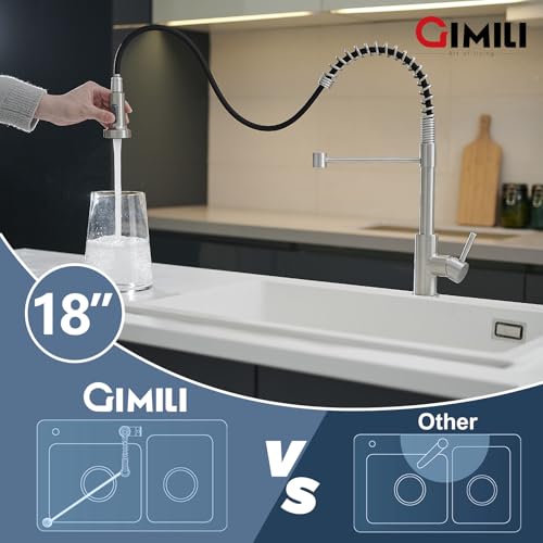 Kitchen Faucet with Pull Down Sprayer Brushed Nickel