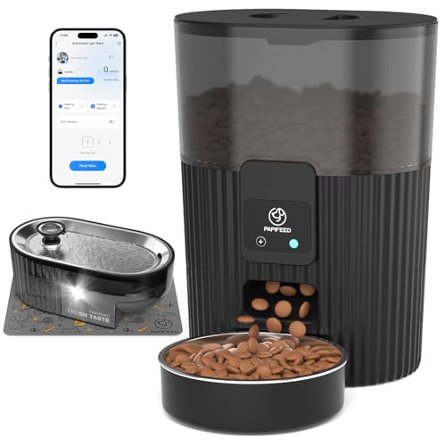 Automatic Cat Feeder and Water Fountain Stainless Steel