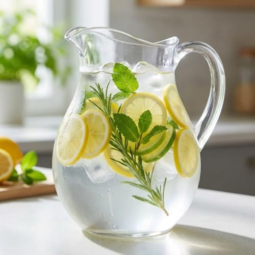 2 Quart Plastic Pitcher with Lid