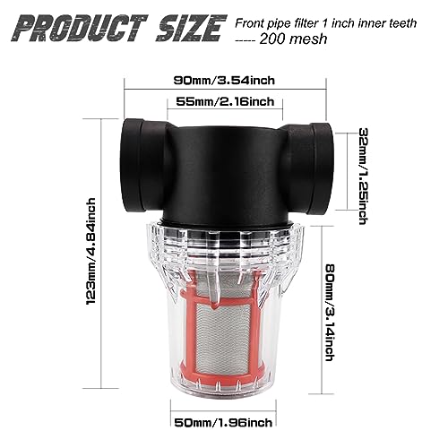 Garden Pond 1 inch Mesh Strainer Water Pump Filter Thread Inline Filter Strainer High Pipeline Filter for RV