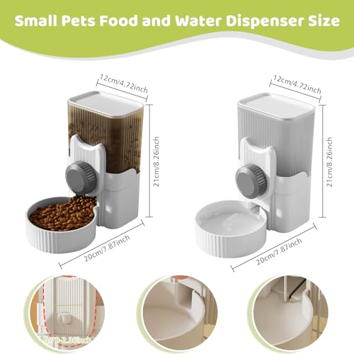 Hanging Cage Auto Pet Food Bowl Water Bottle Dispenser
