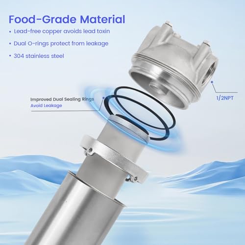 NSF ANSI 42 Stainless Steel Whole House Water Filter Housing