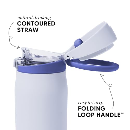 Water Bottle with Straw & Handle
