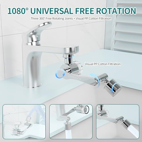 1080° Rotating Faucet Extender with Filter Cotton