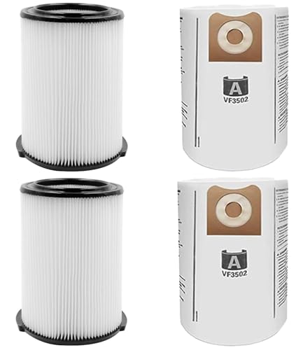 VF4000 Replacement Filters for Ridgid Shop Vac 72947 Wet (4 Count)