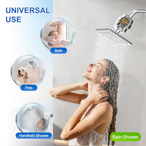 4 Pack 20 Stage Shower Filter Replacement Cartridge for Hard Water (4 Count)