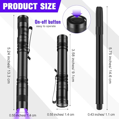 8 Pcs Black Light Markers Set 4 Invisible Ink Pen 4 Mini UV Flashlights Invisible Ink Marker Disappearing Pen for Spy Gadgets Secret Message Gift Party Favors (8 Count)