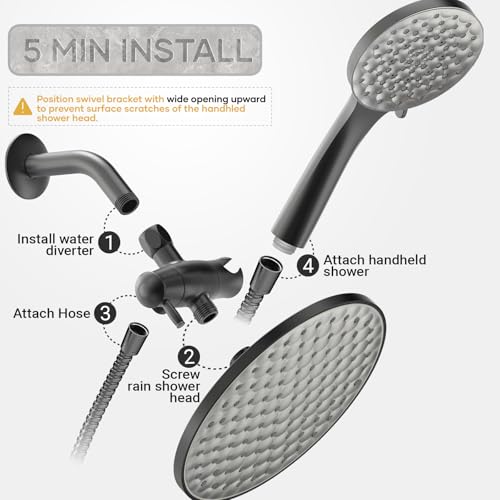 Dual Shower Head with Handheld Combo
