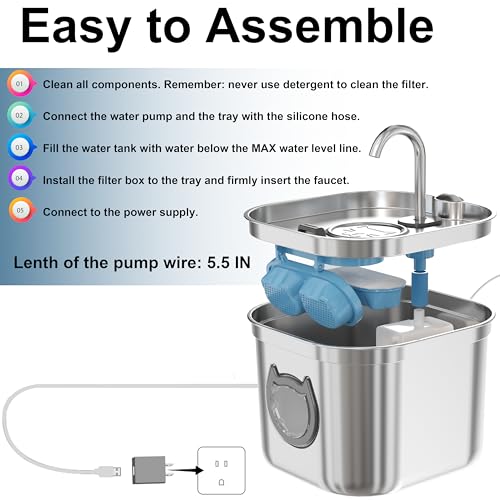 Luxury Automatic Cat Water Fountain for Pets