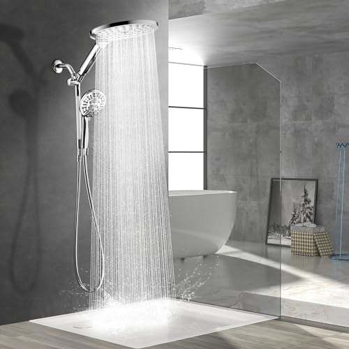 Modern Dual Shower Head with Handheld Spray