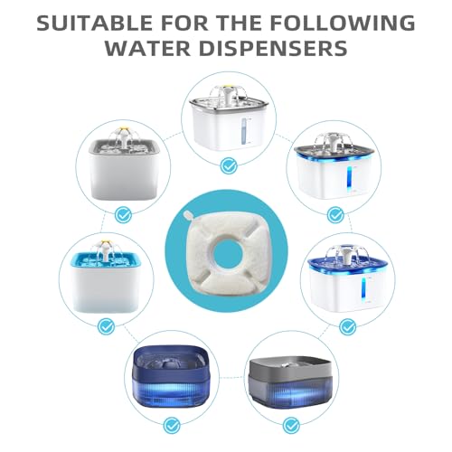 Cat Water Fountain Filter Pet Drinking Fountain Filter (16 Count)