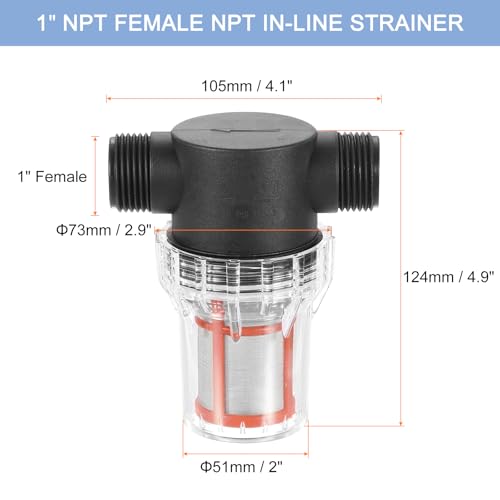 Pressure Washer Filter 1" NPT Female Thread