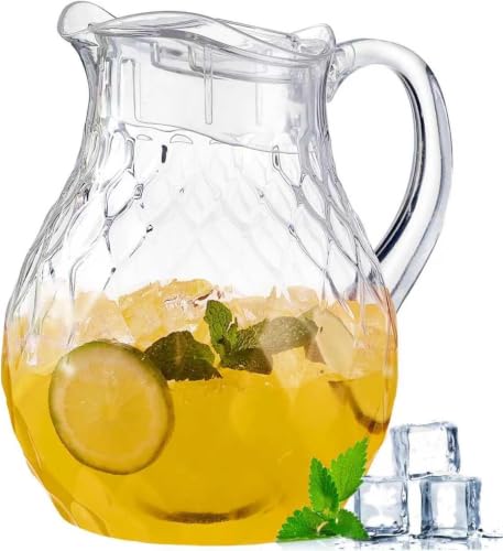 2 Quart Plastic Pitcher with Lid
