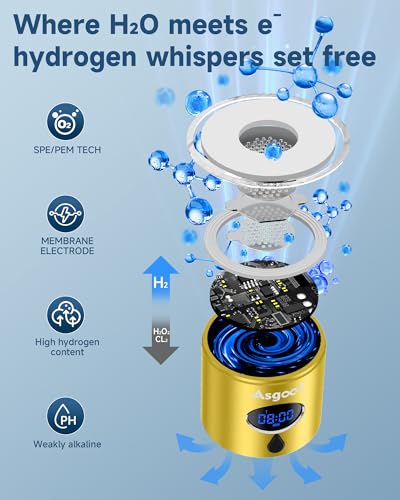360ml Portable Hydrogen Water Bottle Generator with PEM