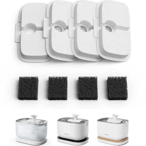4 Packs Replacement Filters for Dockstream Cat Water Fountain PLWF105 (4 Count)