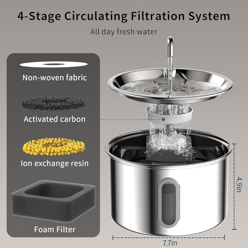 Stainless Steel Cat Water Fountain