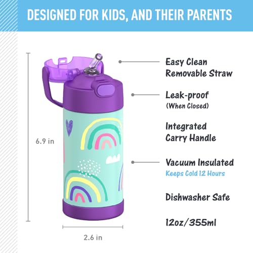 FUNTAINER Water Bottle with Straw