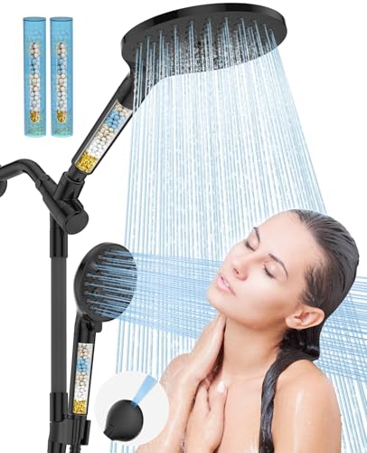 Dual Filtered Handheld Shower Heads Combo