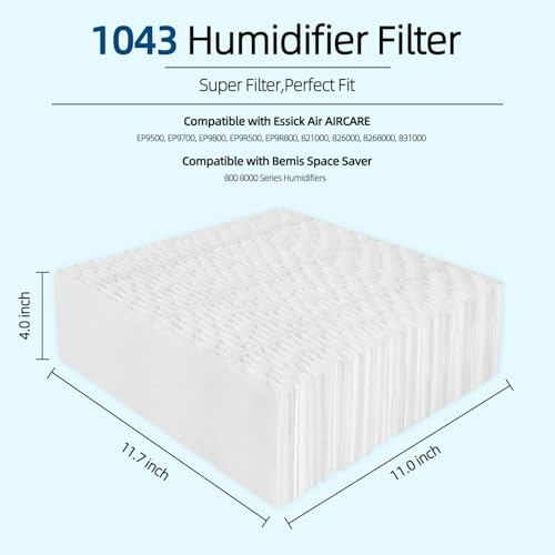 3 Pack 1043 SuperWick Humidifier Filter Replacement for Essick AirCare EP9500 EP9700 EP9800 EP9R500 EP9R800 821000 826000 826800 831000 (3 Count)