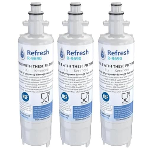 Refresh Refrigerator Water Filter Replacement for LG LT700P (3 Count)