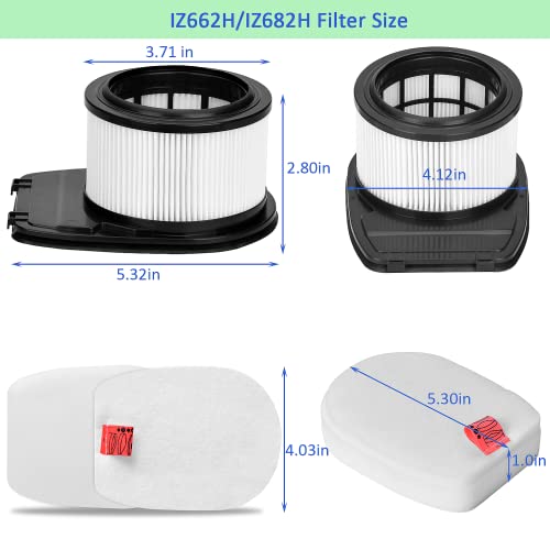 IZ662H IZ682H Filters for Shark Rocket Pet Pro IZ662H IZ682H Stick Vacuums