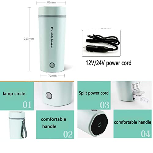 Water Camping Kettle Kettles Teakettles Hot Water Dispensers Electric Kettle Travel 110V Car 12V Portable 400ML Sealed and Leak