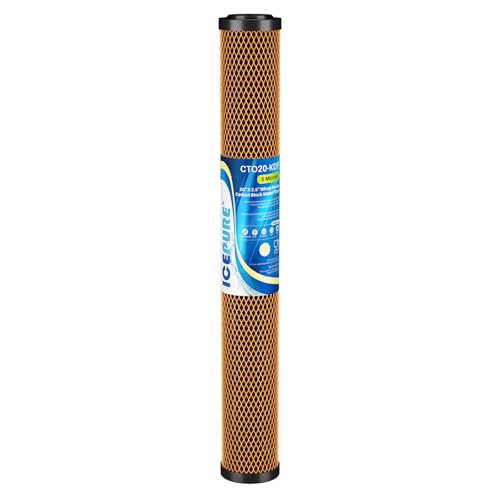 5 Micron 20" x 2.5" Whole House Activated Carbon and KDF Water Filter Cartridge