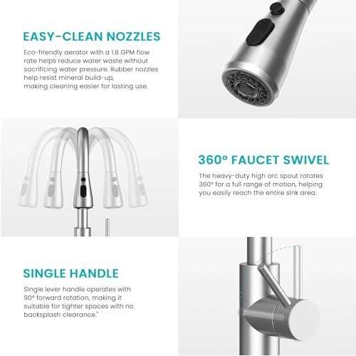 Pull Down Kitchen Faucet