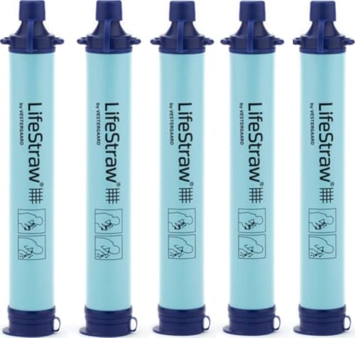 Personal Water Filter for Hiking (5 Count)