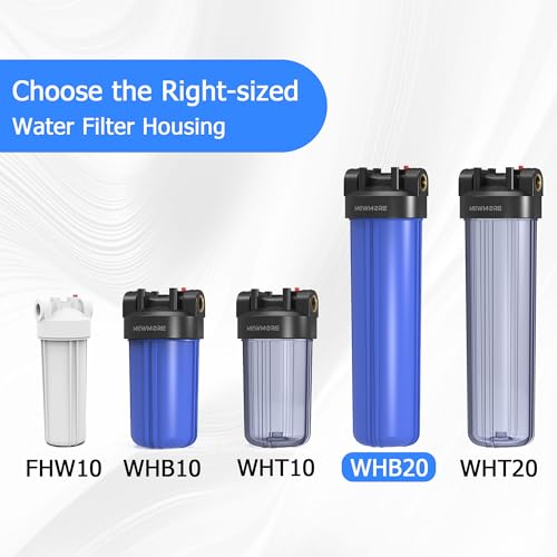 WHB20 Whole House Water Filter Housing Fit 20"x4.5" Sediment etc Filters