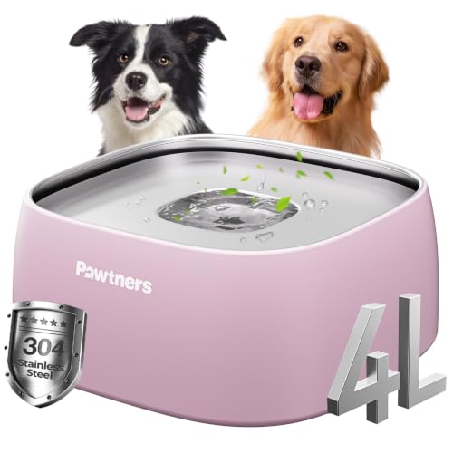 All Stainless Steel Dog Water Bowl No Spill