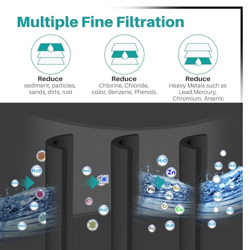 PLUS NSF ANSI 53 Cert. Water Filter Replacement for LG LT800P (4 Count)